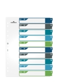 Ordnerregister - 1 - 10, PP, A4+, 10 Blatt + Indexblatt, weiß/farbig