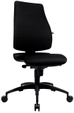 Bürodrehstuhl Syncro Soft ohne Armlehnen - schwarz, Sicherheitsdoppelrollen für alle Böden