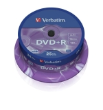 DVD+R - 4.7GB/120Min, 16-fach/Spindel, Packung mit 25 Stück