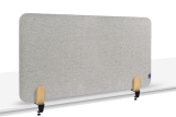 ELEMENTS Tischtrennwand akustik Pinboard - 60 x 120 cm, grau, Klammern