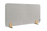 ELEMENTS Tischtrennwand akustik Pinboard - 60 x 120 cm, grau, Halterungen