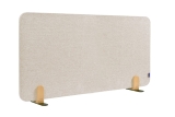ELEMENTS Tischtrennwand akustik Pinboard - 60 x 120 cm, beige, Halterungen
