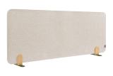 ELEMENTS Tischtrennwand akustik Pinboard - 60 x 160 cm, beige, Halterungen