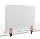 ELEMENTS Tischtrennwand Whiteboard - 60 x 80 cm, weiß, Klammern