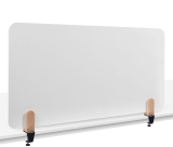 ELEMENTS Tischtrennwand Whiteboard - 60 x 120 cm, weiß, Klammern