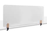 ELEMENTS Tischtrennwand Whiteboard - 60 x 160 cm, weiß, Klammern