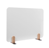 ELEMENTS Tischtrennwand Whiteboard - 60 x 80 cm, weiß, Halterungen