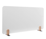ELEMENTS Tischtrennwand Whiteboard - 60 x 120 cm, weiß, Halterungen