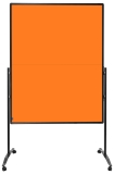 Moderationswand PREMIUM PLUS - 150x120 cm, klappbar, Filz, orange