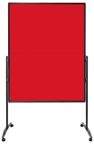 Moderationswand PREMIUM PLUS - 150x120 cm, klappbar, Filz, rot
