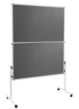 Moderatorentafel ECONOMY - 150 x 120 cm, klappbar, Filz grau