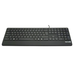 TERRA Keyboard 4000 Corded [DE] USB black Copilot QWERTZ, 105 Tasten, kabelgebunden, 1,80m